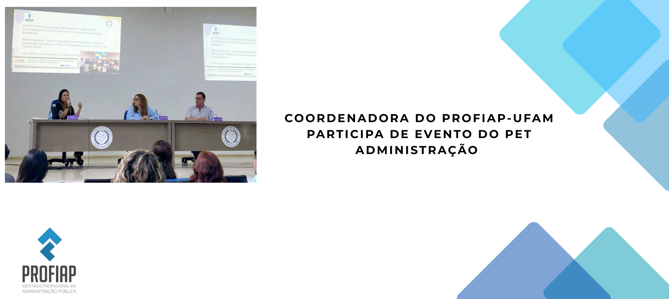 Coordenadora do Profiap-UFAM participa de evento do PET Administração 